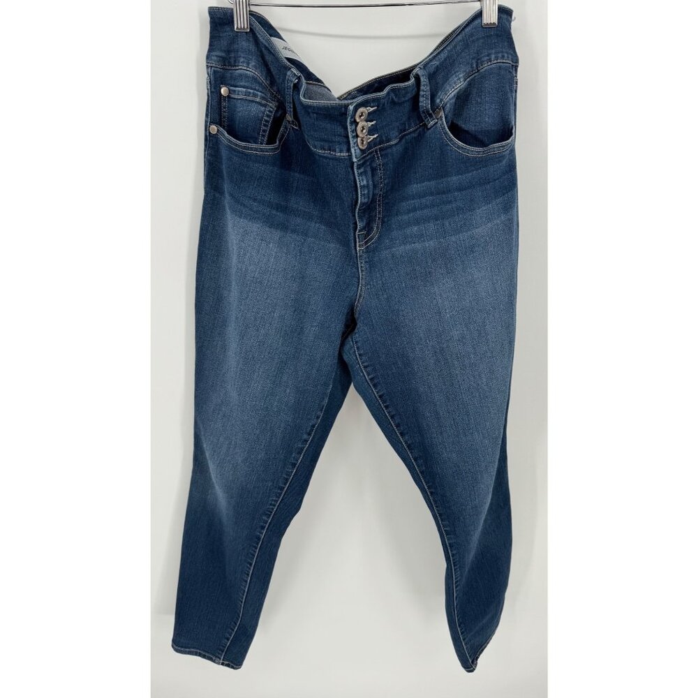 Torrid Womens Skinny Fit Blue Jegging Button Fly Denim Jeans